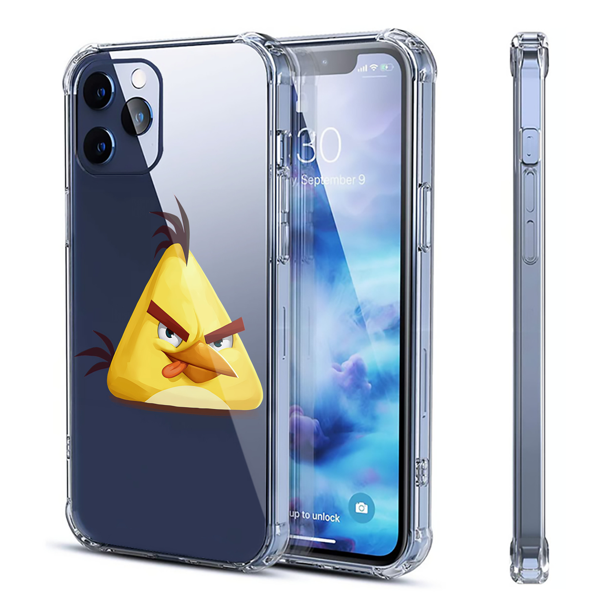 （画像用） Angry Birds アングリーバード 【iPhone 12シリーズ対応】透明スマホケース（クリアソフトケース）